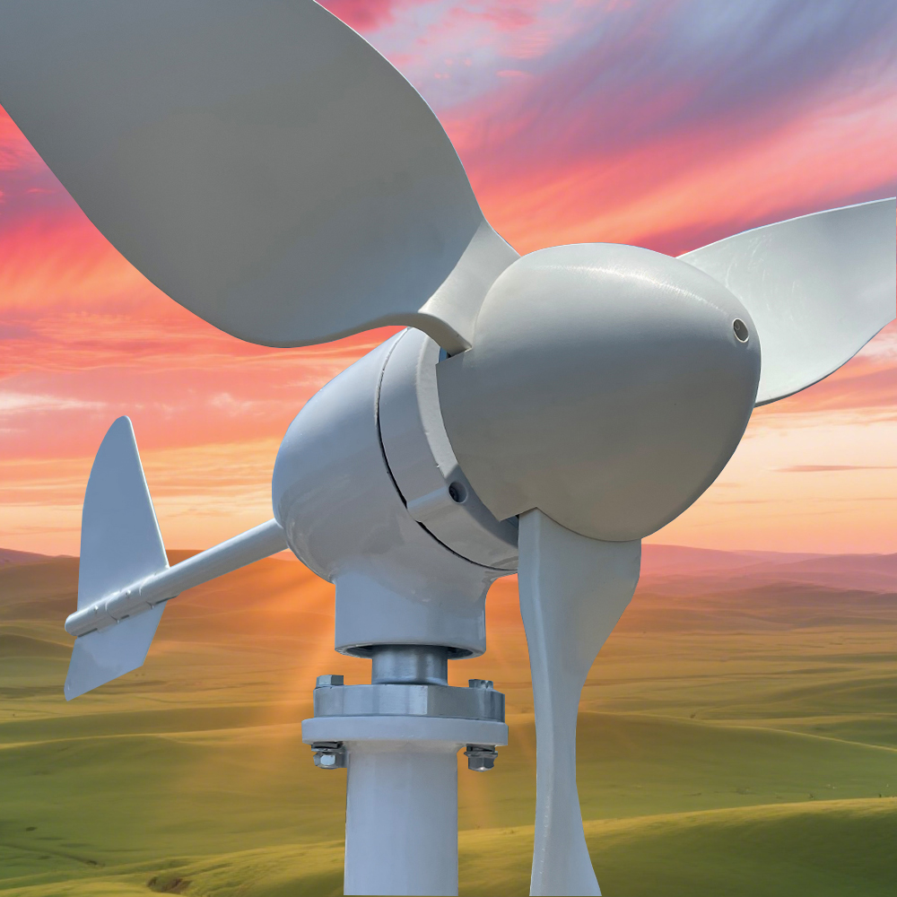 Renewable Energy Grid - Stromerzeugung, netzunabhängiges, erneuerbares Energiesystem, horizontale Windenergie-Turbine,
