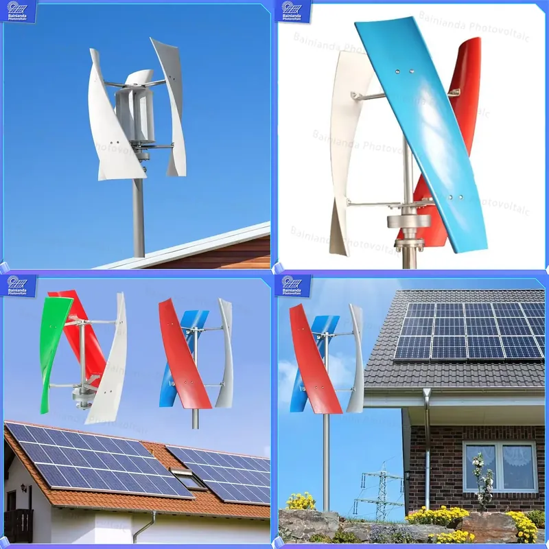 Renewable Energy Grid - 5KW Hybrid-Solar-Windturbinen-Generator mit Vertikalachse für Heimenergiesysteme,