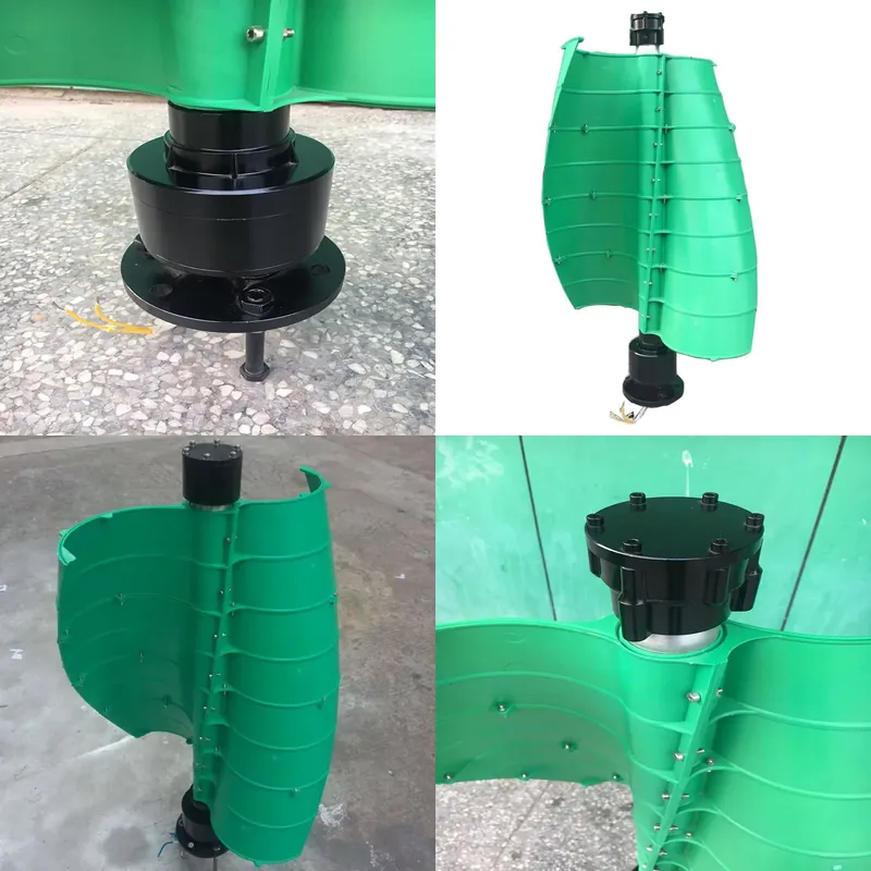 Renewable Energy Grid - 300W Vertikalachsen-Windturbinengenerator, kleines Windkraftanlagensystem für Zuhause,