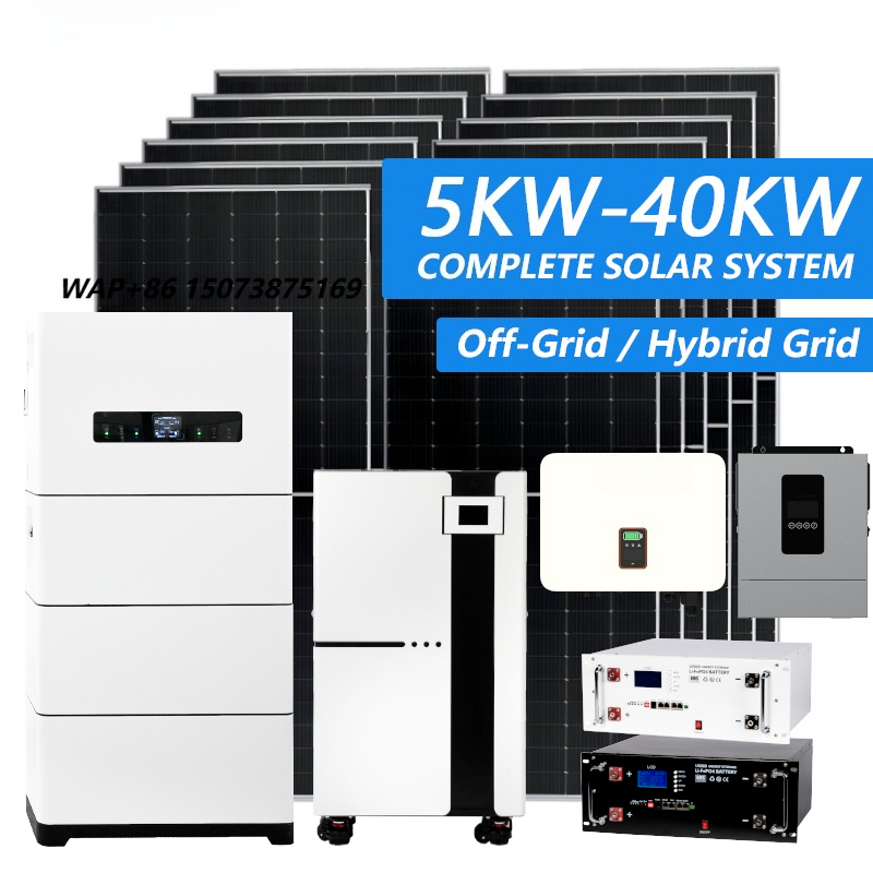 Solar Panel System 10Kw - Komplettes 20kW Hybrid-Off-Grid-Solarsystem-Kit 25kW 15kW 10kW